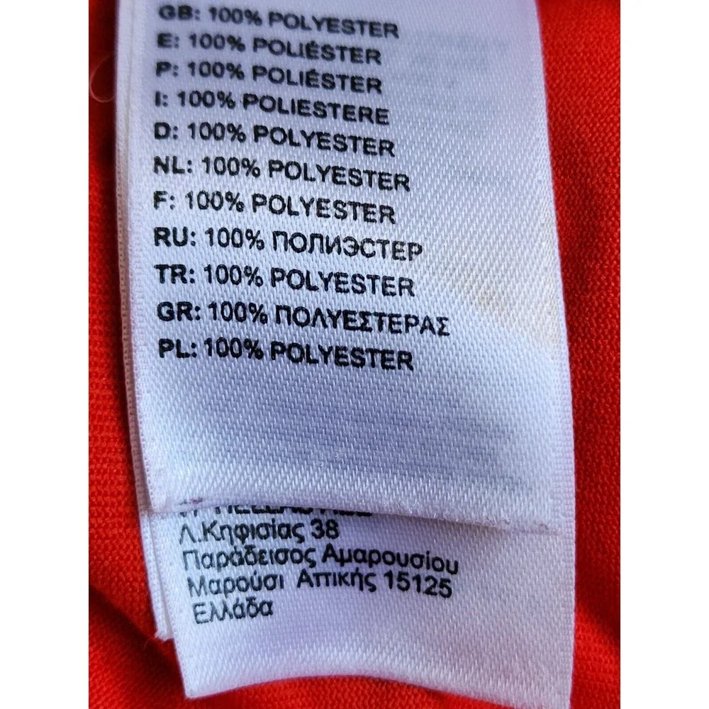 The North Face Poly Long Sleeve Shirt Red/Orange XL Athletic Workout Sports